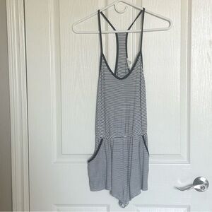Silence + Noise Monochrome Striped Romper - Size XS